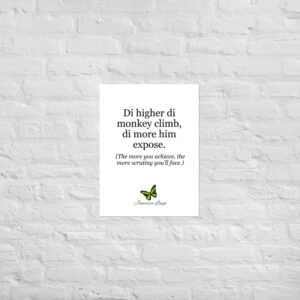 Higher d monkey climb - Poster