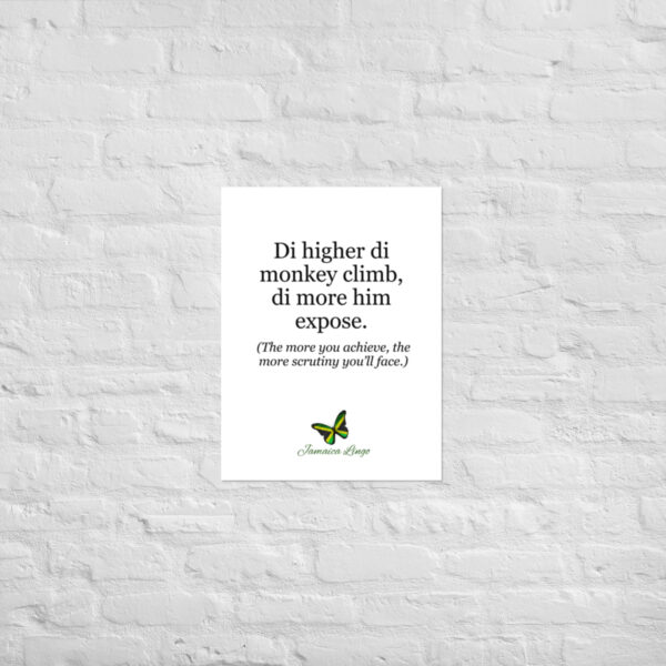 Higher d monkey climb - Poster