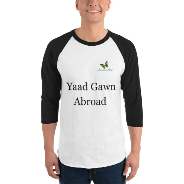 Yaad Gawn Abroad - Unisex 3/4 sleeve raglan shirt - Image 2