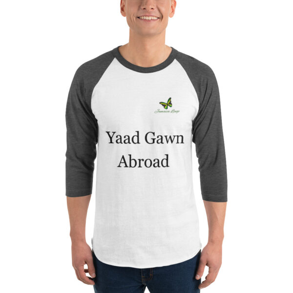 Yaad Gawn Abroad - Unisex 3/4 sleeve raglan shirt - Image 3