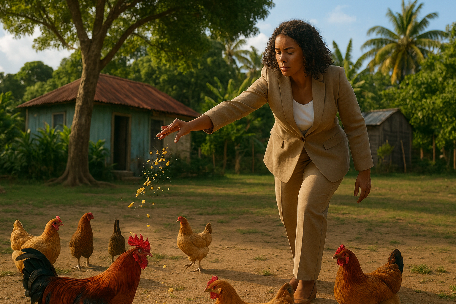 Mi throw mi corn, mi nuh call nuh fowl