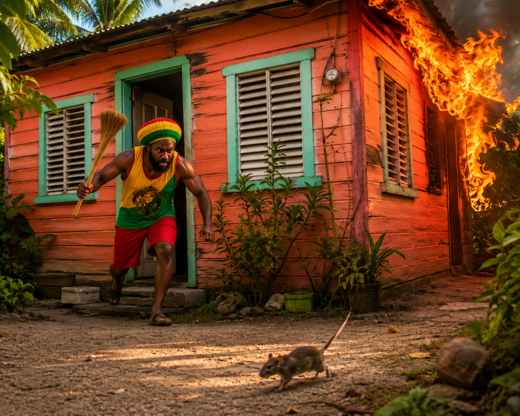 When yuh house deh pon fiyah, yuh nuh chase rat
