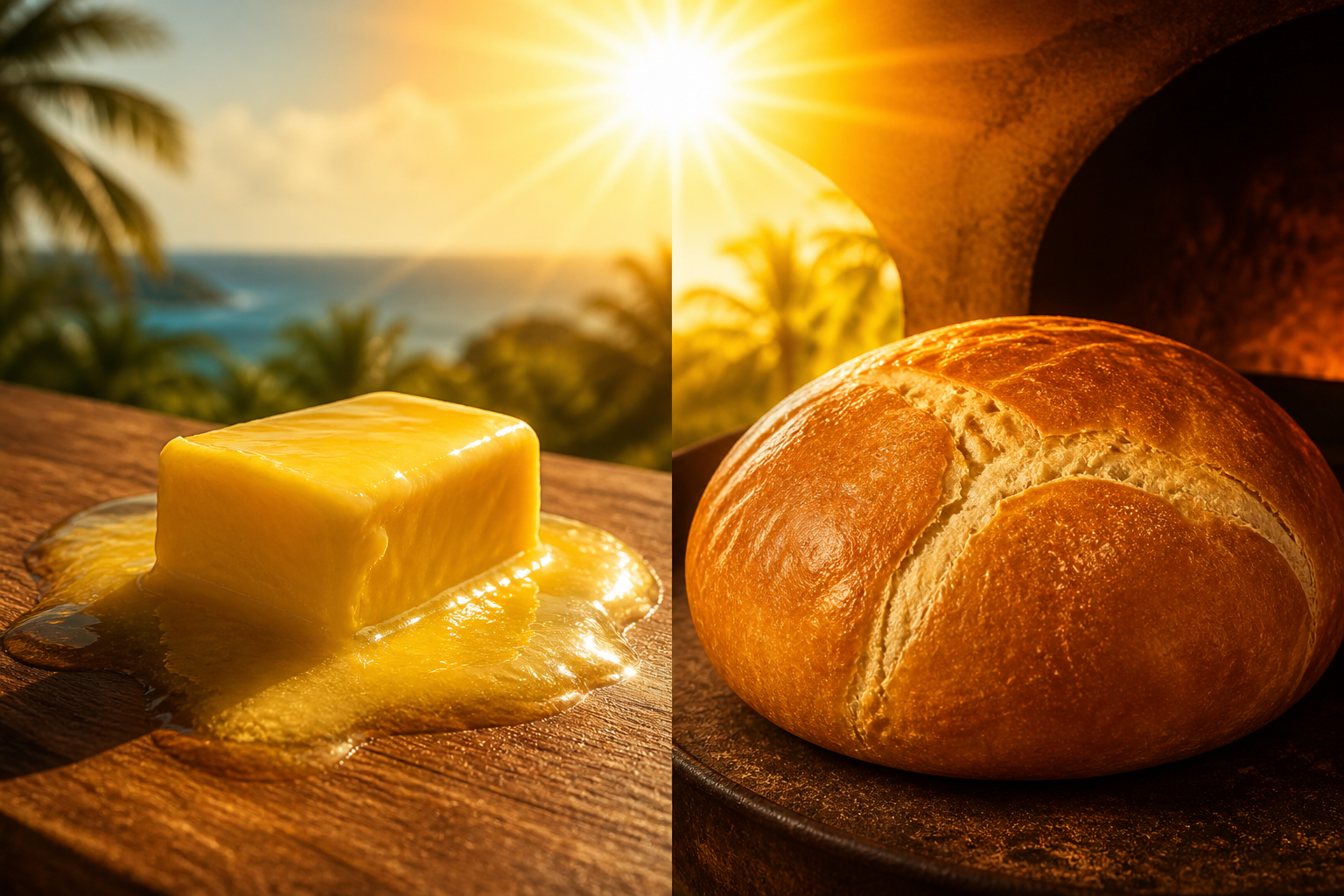Di same sun wah melt butta, bake bread